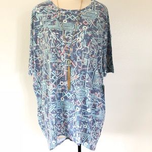 LULAROE IRMA TUNIC SMALL GEOMETRICAL PRINT